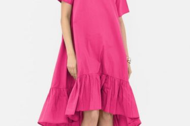 Rochie A-line din poplin
