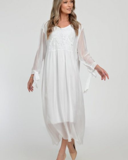 Rochie alba lunga