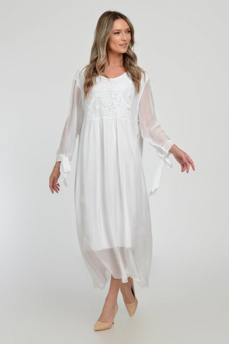 Rochie alba lunga