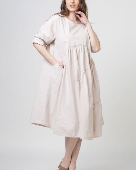 Rochie bej oversize