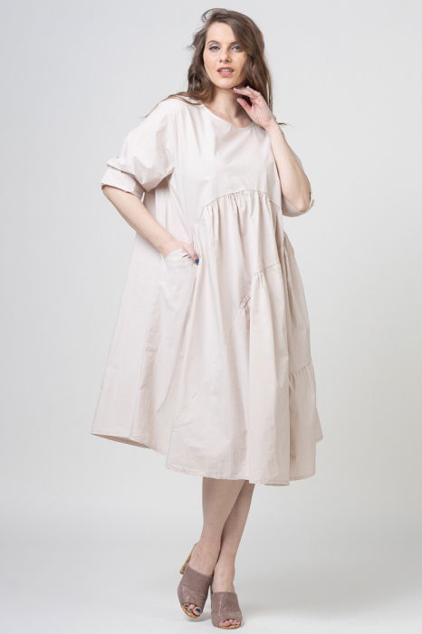 Rochie bej oversize
