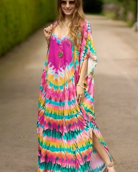 Rochie boema de plaja lunga oversize