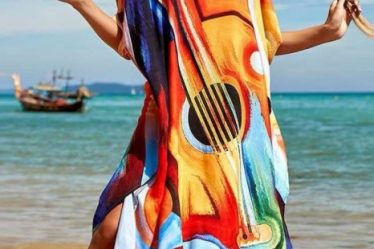 Rochie boema de plaja lunga oversize