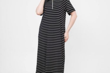 Rochie camasa cu fermoar din jerseu de vascoza