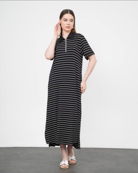 Rochie camasa cu fermoar din jerseu de vascoza