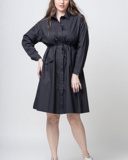 Rochie camasa din poplin satinat