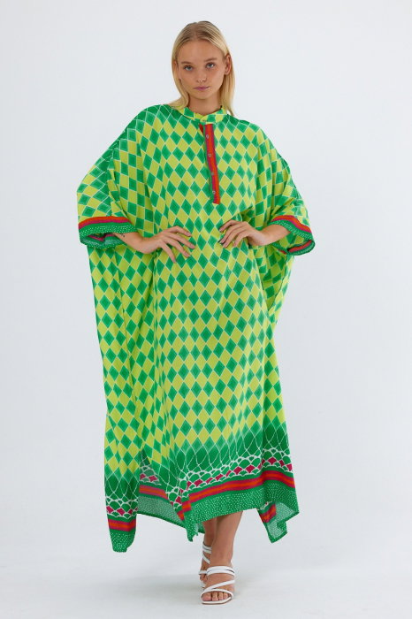 Rochie camasa oversize cu imprimeu geometric
