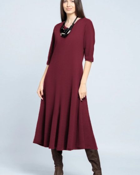 Rochie cambrata din tricot de vascoza