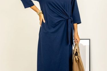 Rochie cu nod intr-o parte