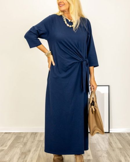Rochie cu nod intr-o parte