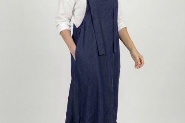 Rochie de vara tip sarafan lung cu bretele si snur reglabil