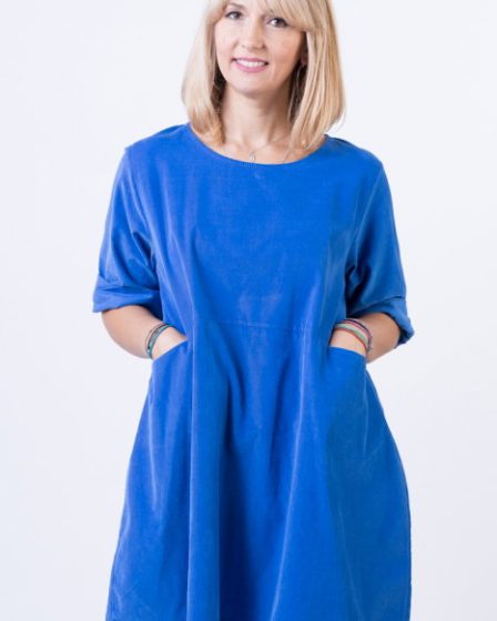 Rochie din catifea reiata