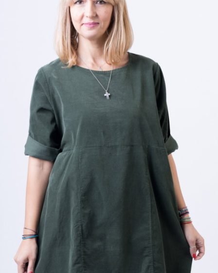 Rochie din catifea reiata