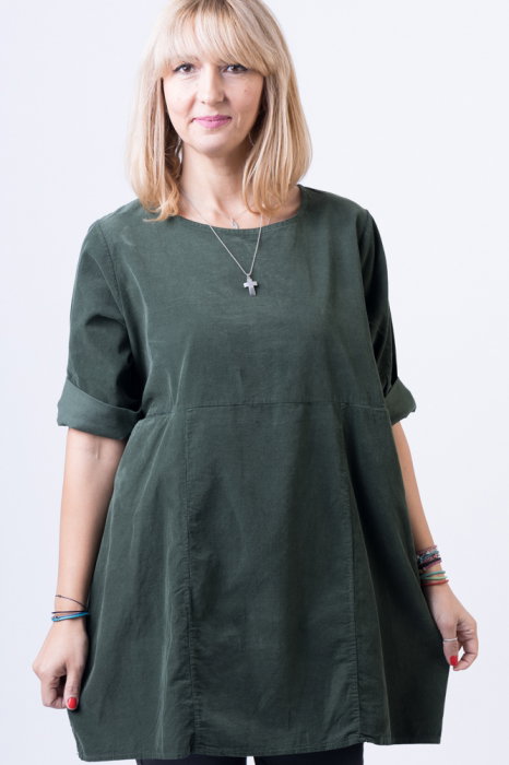 Rochie din catifea reiata