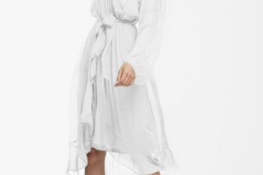 Rochie eleganta din matase si vascoza
