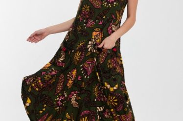 Rochie fara maneci kaki