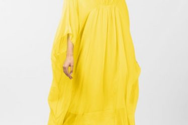 Rochie galben intens in colturi