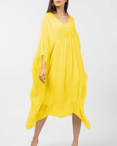 Rochie galben intens in colturi
