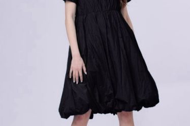 Rochie gogosar din vascoza creponata