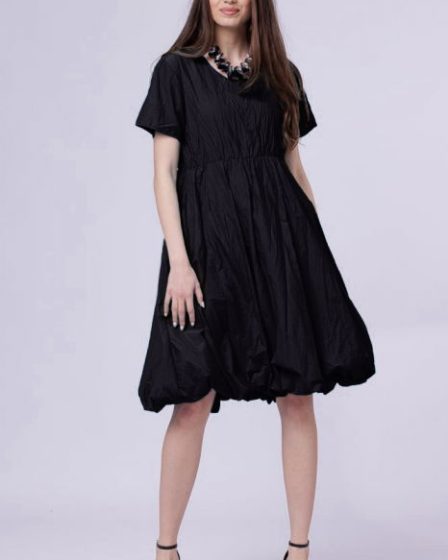 Rochie gogosar din vascoza creponata