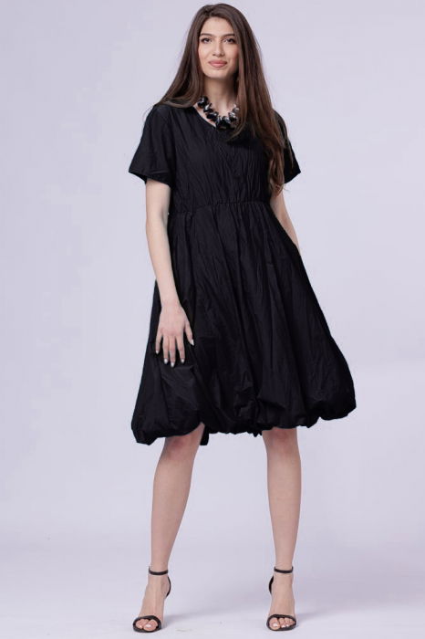 Rochie gogosar din vascoza creponata