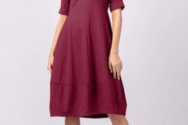 Rochie lalea cambrata din jerseu punto milano
