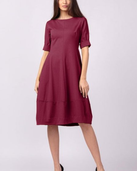 Rochie lalea cambrata din jerseu punto milano