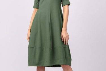 Rochie lalea cambrata din jerseu punto milano