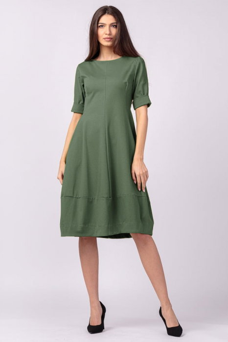 Rochie lalea cambrata din jerseu punto milano