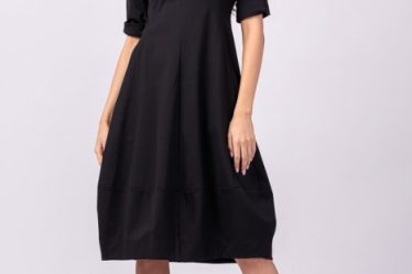 Rochie lalea cambrata din jerseu punto milano