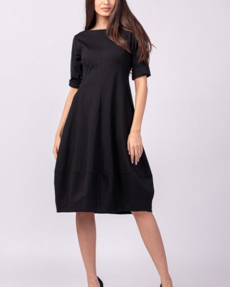 Rochie lalea cambrata din jerseu punto milano