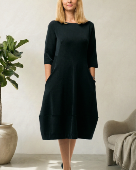 Rochie lalea cambrata neagra