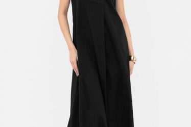 Rochie lunga A-line cu decolteu in V