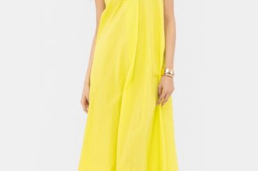 Rochie lunga A-line cu decolteu in V