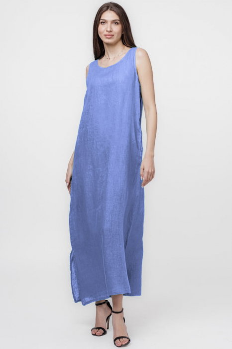 Rochie lunga A-line din in