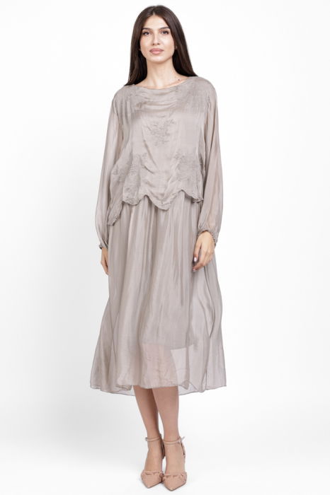 Rochie lunga bej
