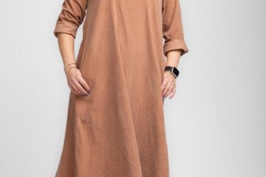 Rochie lunga din catifea reiata