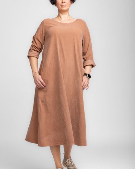 Rochie lunga din catifea reiata