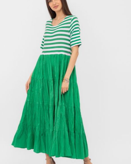 Rochie lunga din doua materiale