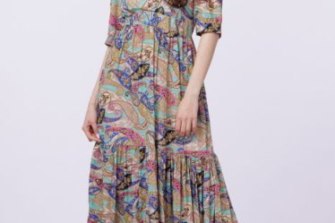 Rochie lunga din matase indiana