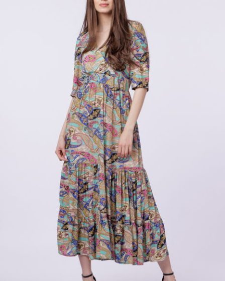 Rochie lunga din matase indiana