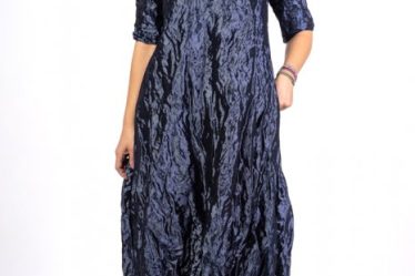 Rochie lunga gogosar din tafta cu memorie