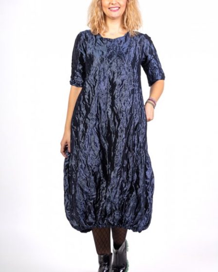 Rochie lunga gogosar din tafta cu memorie