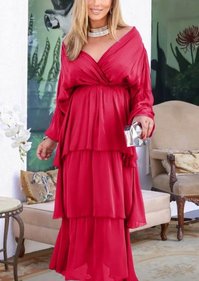 Rochie lunga suprapusa din matase