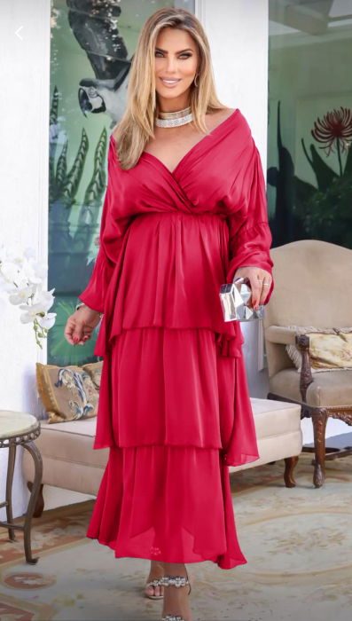 Rochie lunga suprapusa din matase