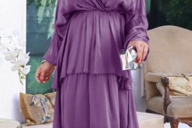 Rochie lunga suprapusa din matase