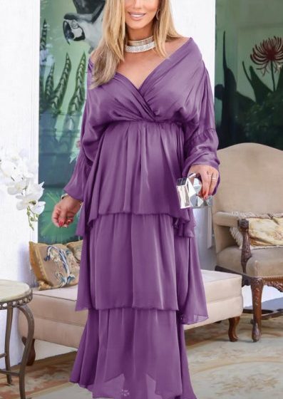 Rochie lunga suprapusa din matase