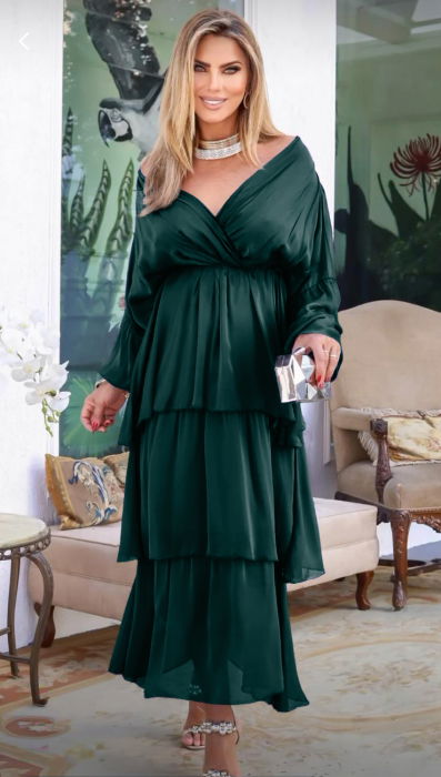 Rochie lunga suprapusa din matase