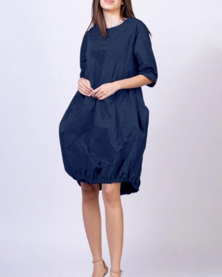 Rochie midi gogosar din tafta cu memorie