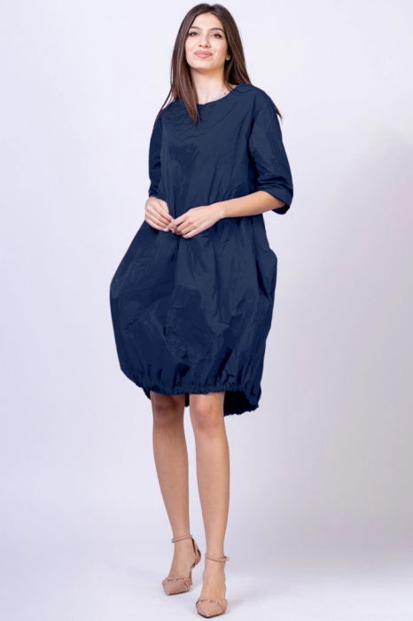 Rochie midi gogosar din tafta cu memorie